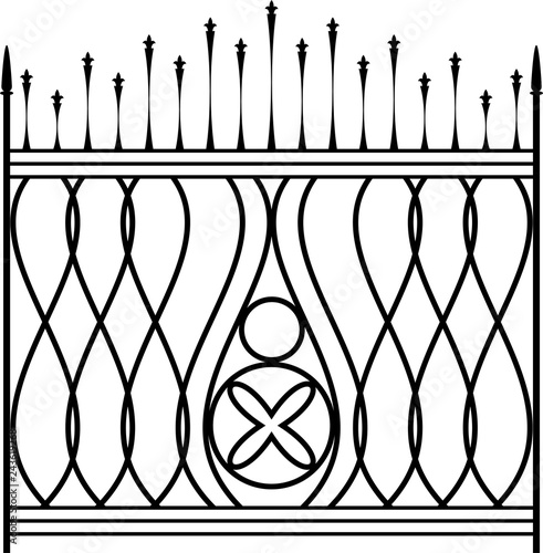 Wrought Iron Gate, Ornamental Design