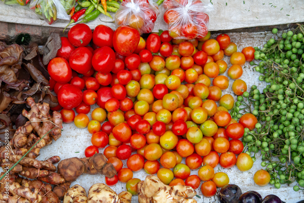 fresh tomatoes in a market fresh tomatoes in a market