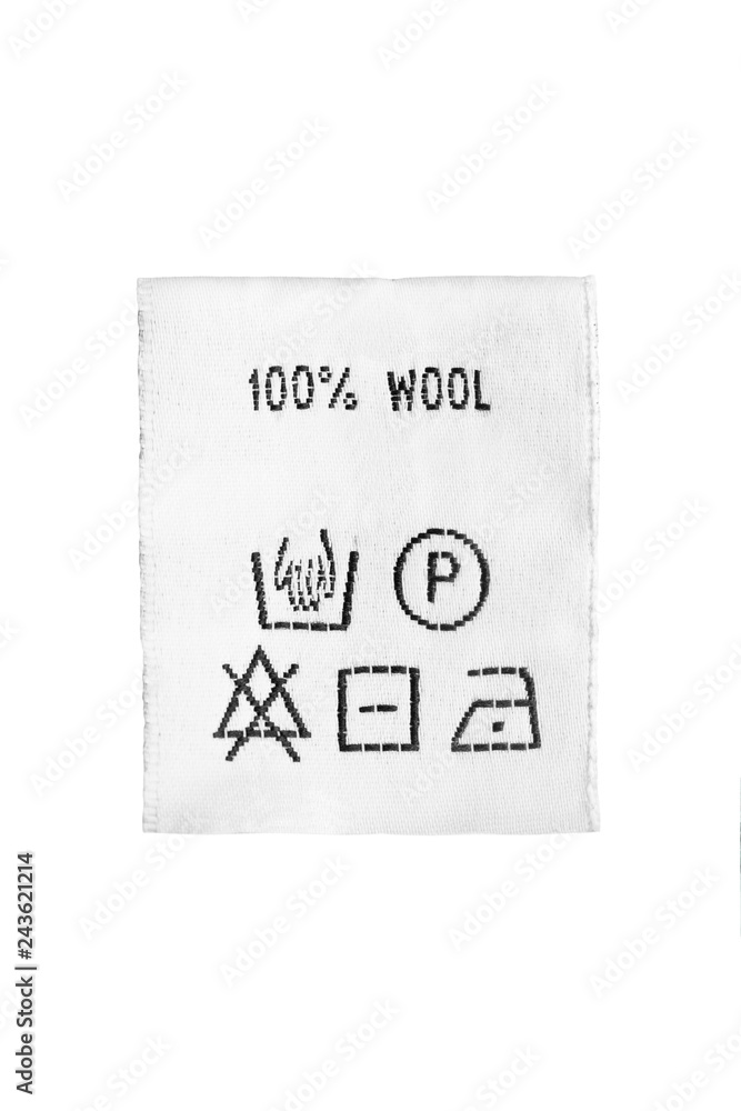 Clothes label isolated Clothes label isolated
