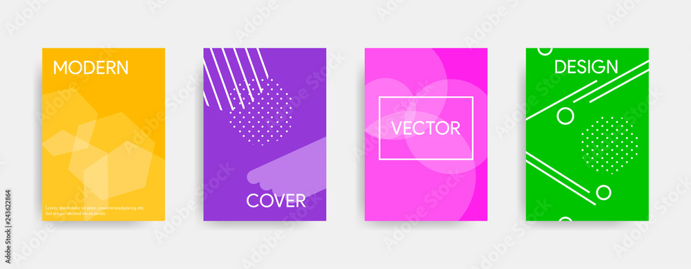 Modern colorful abstract cover design with lines and dots. Vector illustration suitable for banners, brochures, flyers.