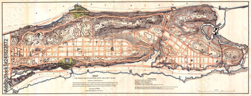 1870, Knapp Map of Northern Manhattan, New York City, Harlem, Washington Heights, Inwood photo