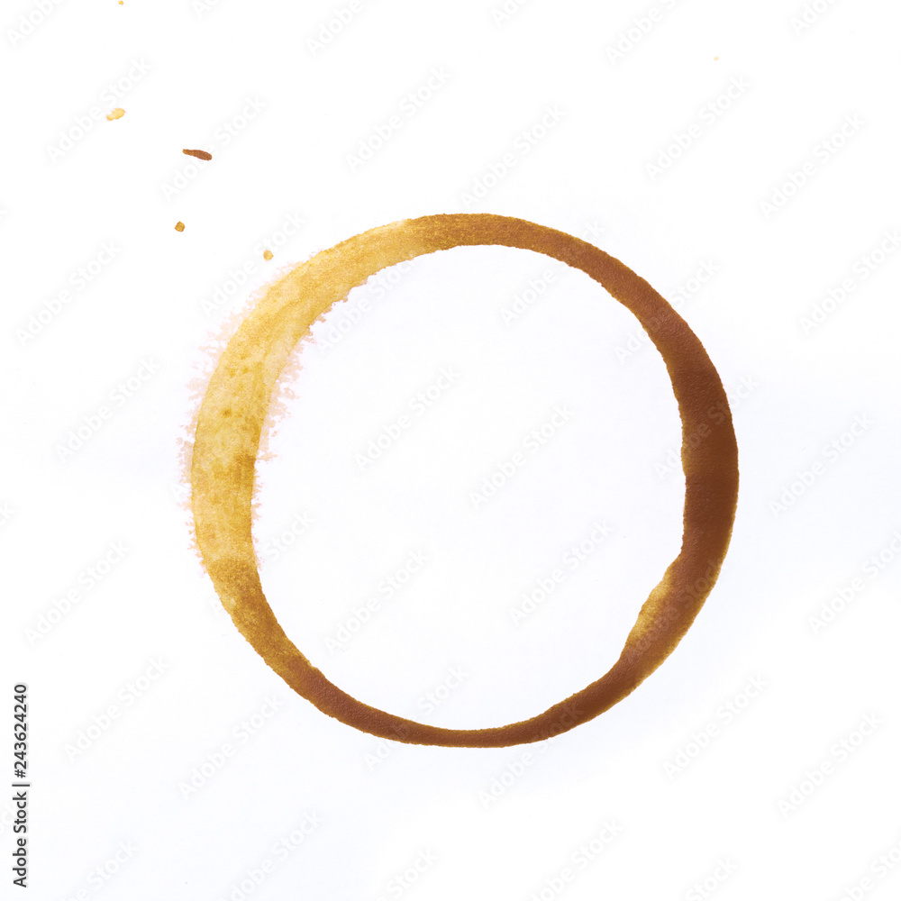 tee or coffee cup rings isolated on a white background. tee or coffee cup rings isolated on a white background.