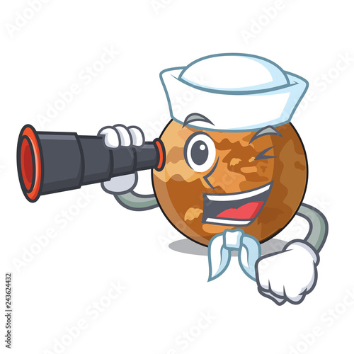 Φωτογραφία Sailor with binocular plenet mercury shape in the character