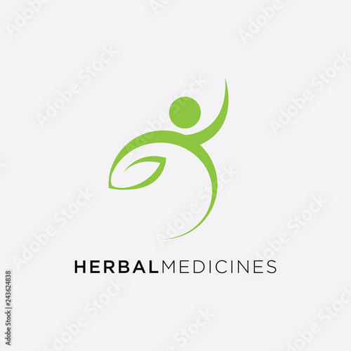 Medical cross and herbal leaf. medicine pharmacy logo. medical health symbol. herbal health care logo. nature logo