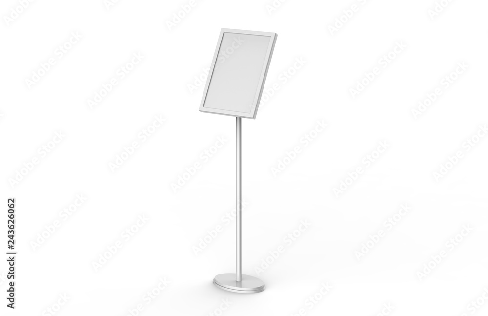 A3 Poster Stand Floor Display, Stands Snap Frame, Poster Board, Menu Holder, Advertisement Sign Stand On White Background, 3D Illustration A3 Poster Stand Floor Display, Stands Snap Frame, Poster Board, Menu Holder, Advertisement Sign Stand On White Background, 3D Illustration