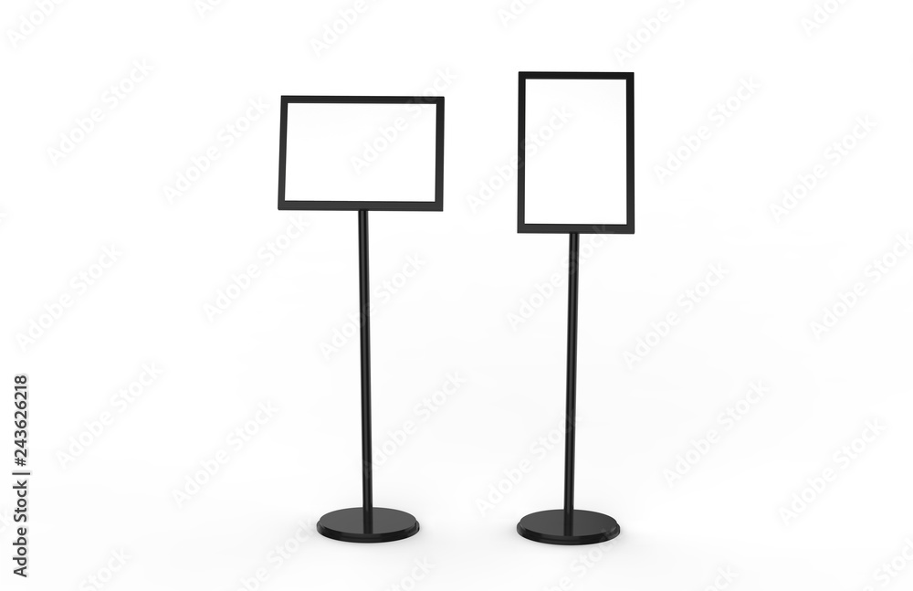 A3 Poster Stand Floor Display, Stands Snap Frame, Poster Board, Menu Holder, Advertisement Sign Stand On White Background, 3D Illustration A3 Poster Stand Floor Display, Stands Snap Frame, Poster Board, Menu Holder, Advertisement Sign Stand On White Background, 3D Illustration
