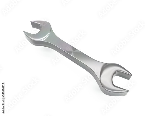 Photography 3d brushed metal monkey wrench icon