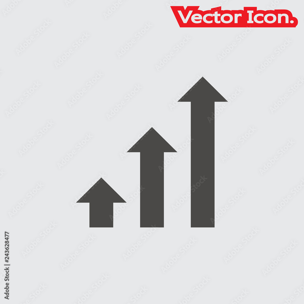 Growth icon isolated sign symbol and flat style for app, web and digital design. Vector illustration. Growth icon isolated sign symbol and flat style for app, web and digital design. Vector illustration.