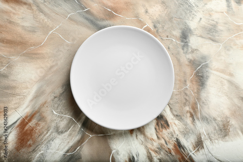 Empty white ceramic plate o...