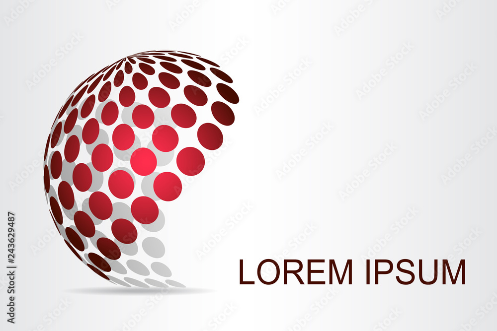 Abstract technology logo stylized spherical surface with abstract shapes. This logo is suitable for global company, world technologies, media and publicity agencies Abstract technology logo stylized spherical surface with abstract shapes. This logo is suitable for global company, world technologies, media and publicity agencies