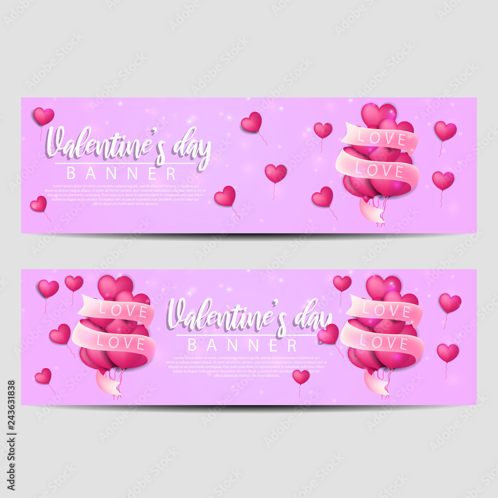 Valentine's day banner Valentine's day banner
