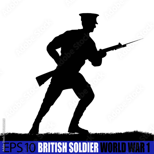 Wolrd War one British - UK Soldier silhouette.