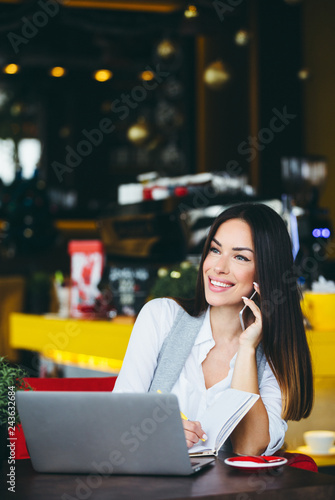 Business woman using smartphone