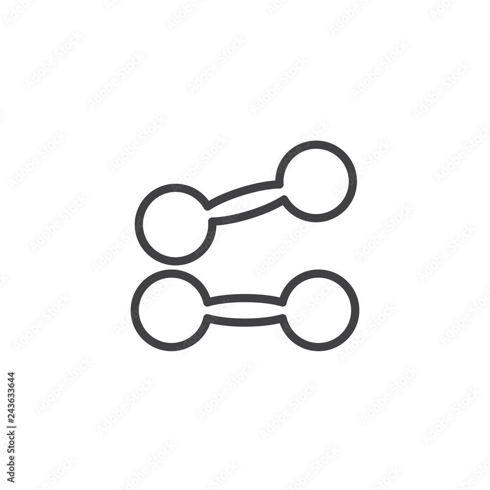 Fitness dumbbells line icon. linear style sign for mobile concept and web design. Pair of dumbbells outline vector icon. Symbol, logo illustration. Pixel perfect vector graphics Fitness dumbbells line icon. linear style sign for mobile concept and web design. Pair of dumbbells outline vector icon. Symbol, logo illustration. Pixel perfect vector graphics