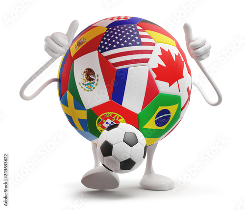 soccer ball Mexico USA Cana...