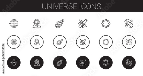 universe icons set