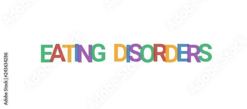 Eating disorders word concept