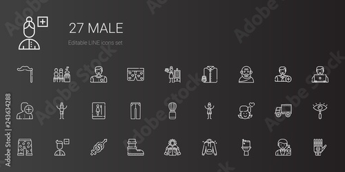 male icons set
