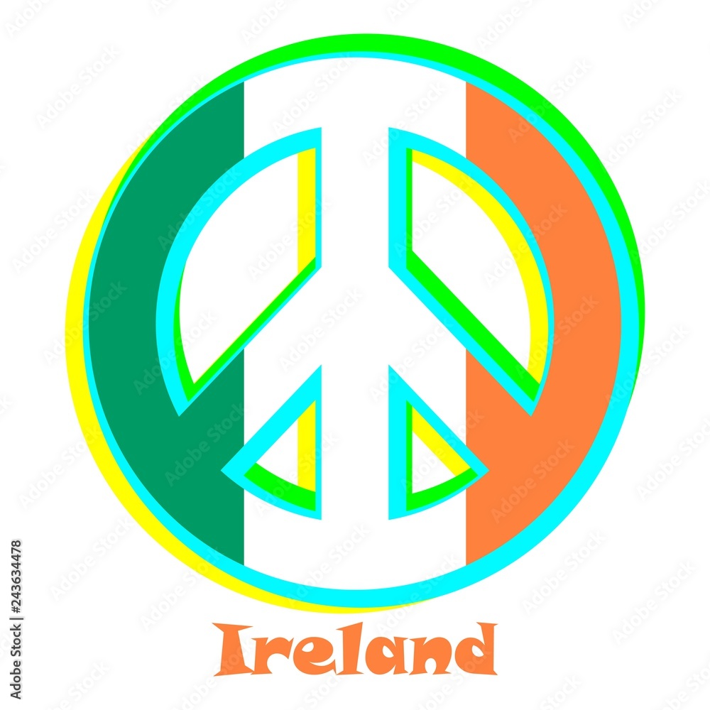 Flag of Ireland as a sign of pacifism Flag of Ireland as a sign of pacifism