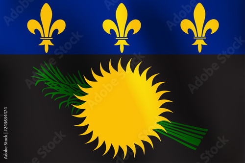 Flag of guadeloupe - Vector Illustration