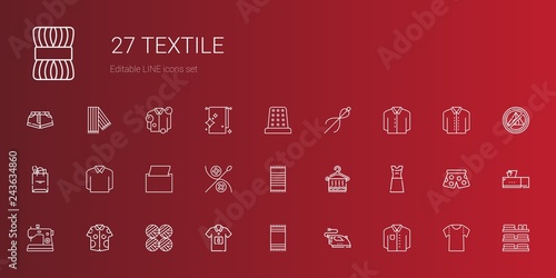 textile icons set