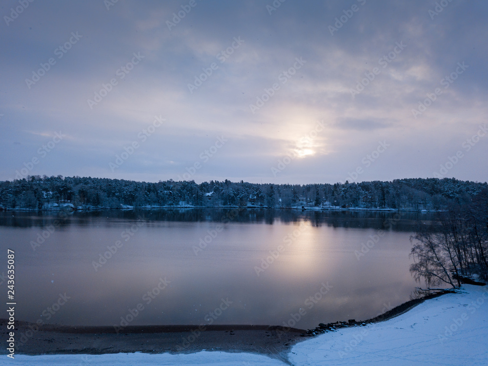 Winter weather in Ruissalo National Park, Turku Finland. Shot in December 2018.