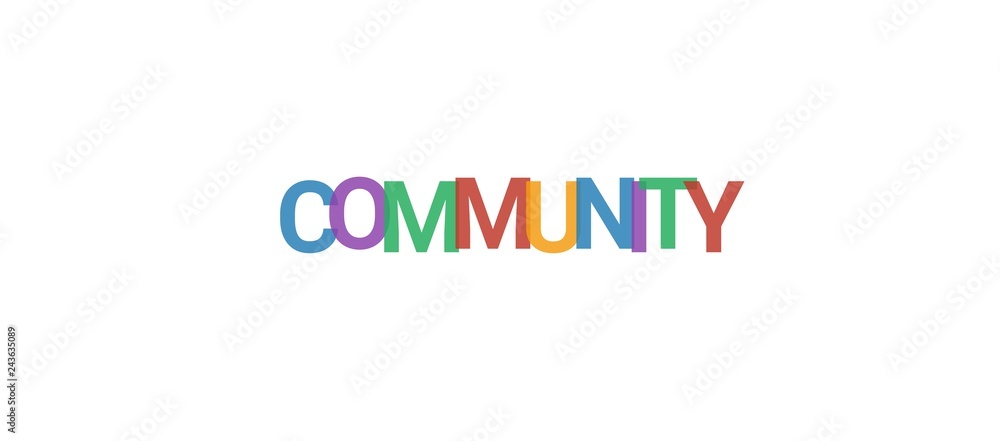Community word concept Community word concept