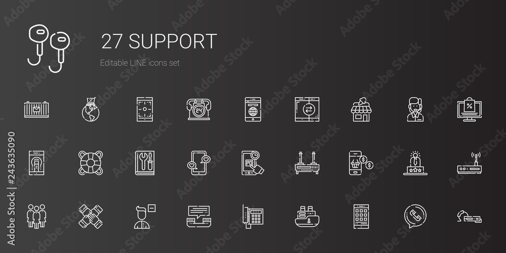 support icons set support icons set