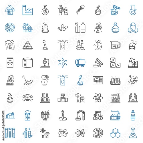 chemical icons set