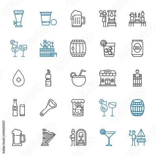 beer icons set