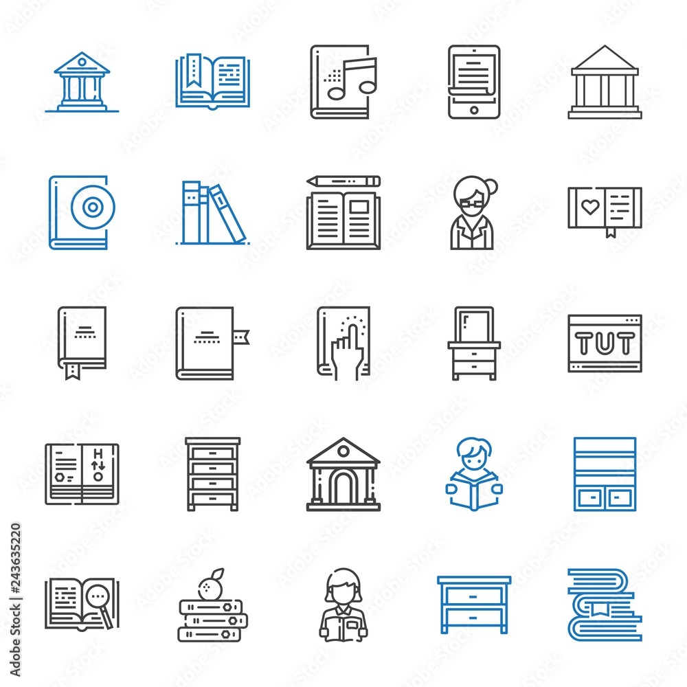library icons set library icons set