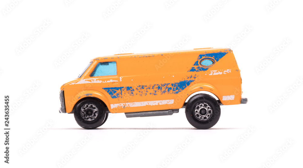 Orange metal toy car Orange metal toy car