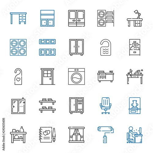 interior icons set