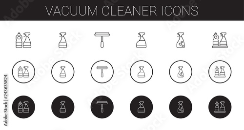 vacuum cleaner icons set