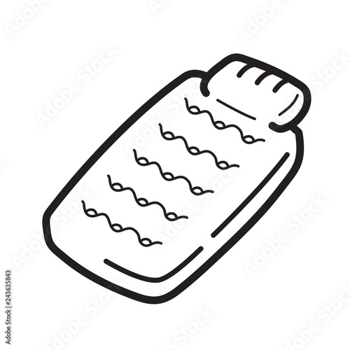 Linear icon of the mattress bedding sign