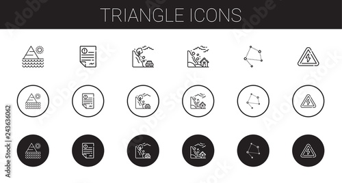 triangle icons set