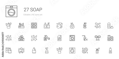 soap icons set