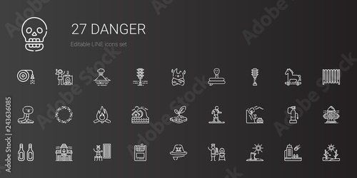 danger icons set