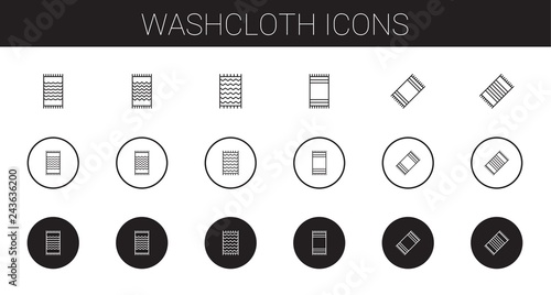 washcloth icons set