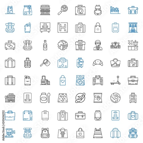 luggage icons set