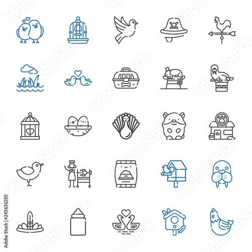 bird icons set