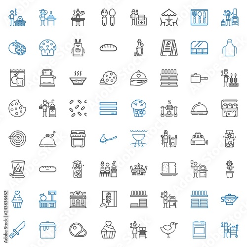 cook icons set