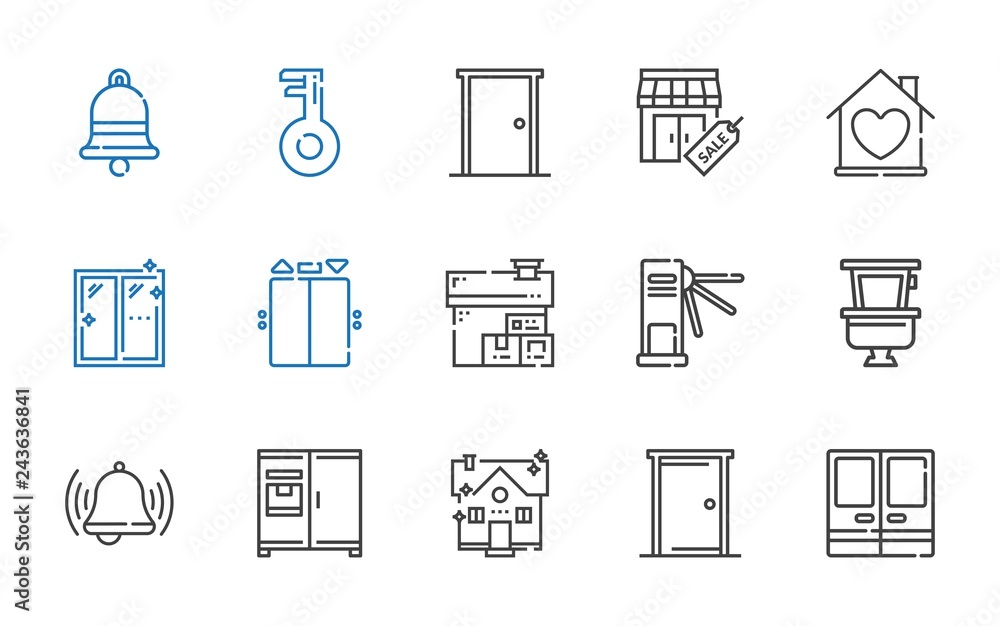 door icons set door icons set