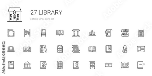 library icons set