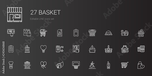 basket icons set