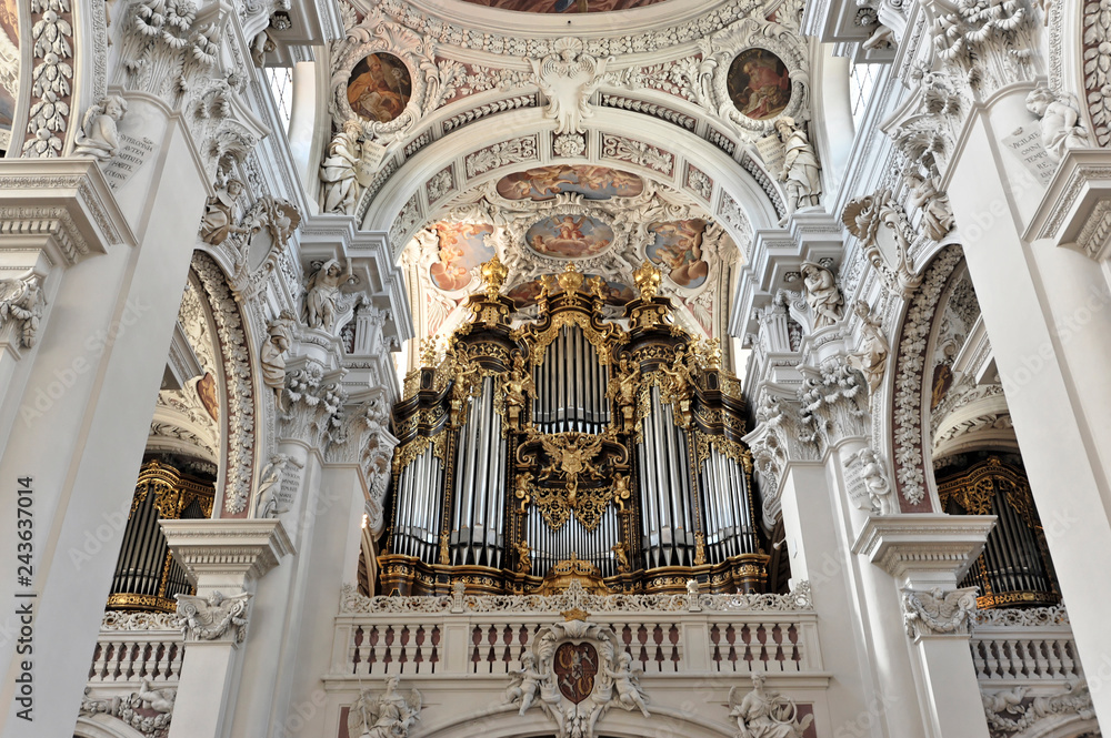 Orgel, St Stephan Dom, Passau, Bayern, Deutschland, Europa