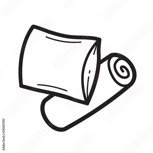Linear pillow icon bedding sign simple style