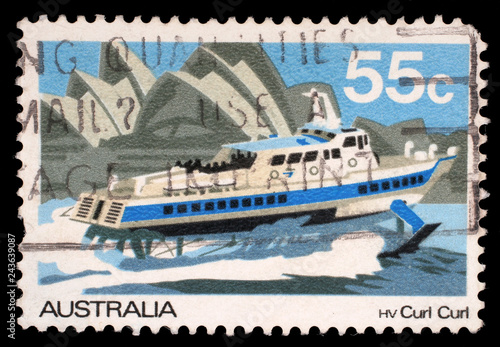 Stamp printed in Australia, shows HV Curl Curl, circa 1979