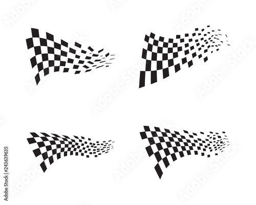 Fototapeta Race flag icon design