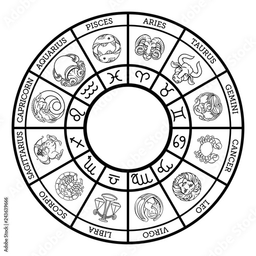 Star signs astrology zodiac horoscope symbols icon set